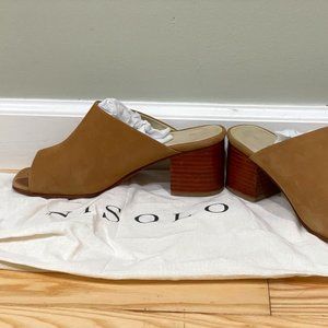 Nisolo Paloma Open Toe Mule, Sand, size 7.5